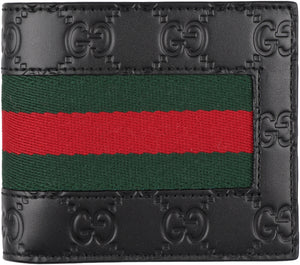 Web detail GG print leather wallet-1